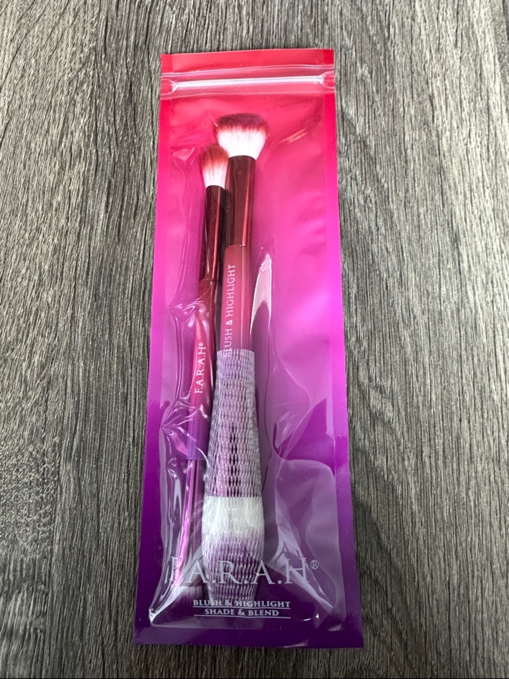 Blush & Highlight Brush Set - Pink & Purple